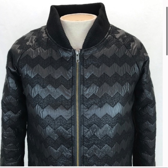 Anthropologie Nümph Black Quilted Chevron Winter Coat - Picture 12 of 12